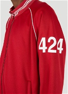 Logo Print Sleeve Track Jacket in Red