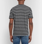 FRAME - Mélange Striped Tech-Jersey T-Shirt - Men - Gray