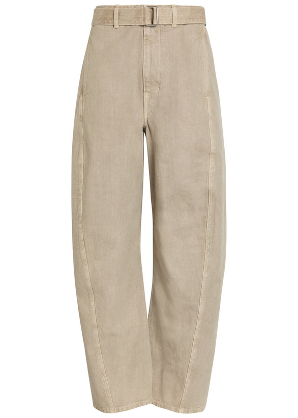 Photo: Lemaire Twisted Belted Denim Trousers Natural