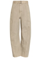 Lemaire Twisted Belted Denim Trousers Natural