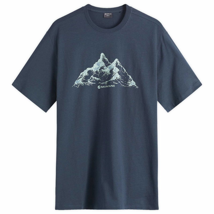 Photo: Montane Men's Dual Mountain T-Shirt in Eclipse Blue