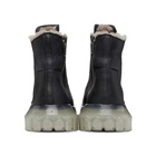 Rick Owens Black Shearling Mega Bozo Tractor Boots