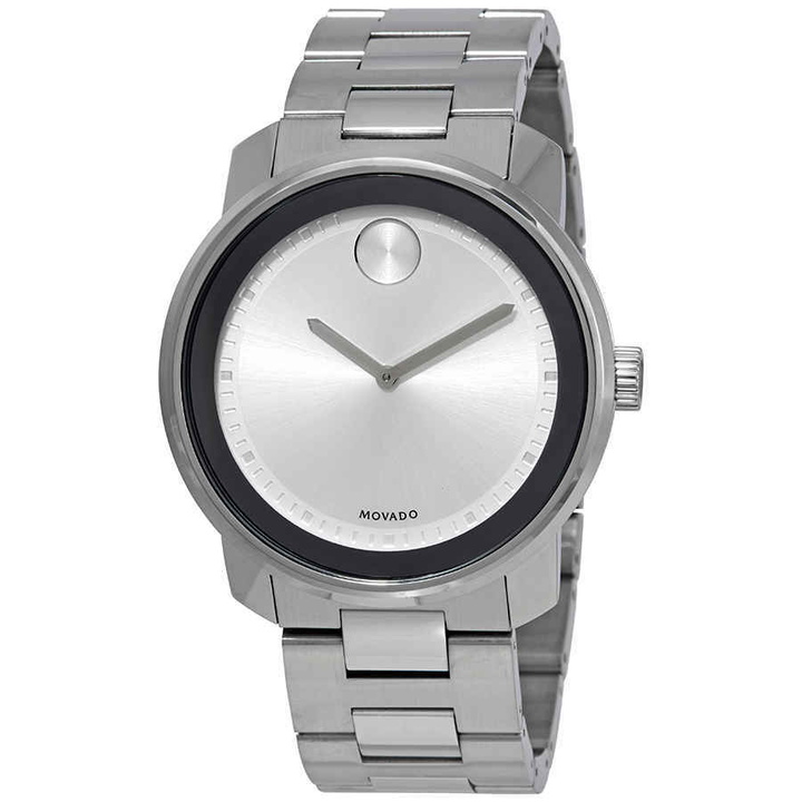 Photo: Movado Bold Silver Dial Stainless Steel Mens Watch 3600257
