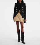 Balmain Twist 95 leather knee-high boots