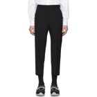 Prada Black Wool Cropped Trousers