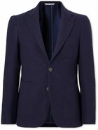 Canali - Slim-Fit Unstructured Waffle-Knit Blazer - Blue