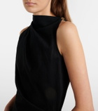 McQueen Draped cotton minidress