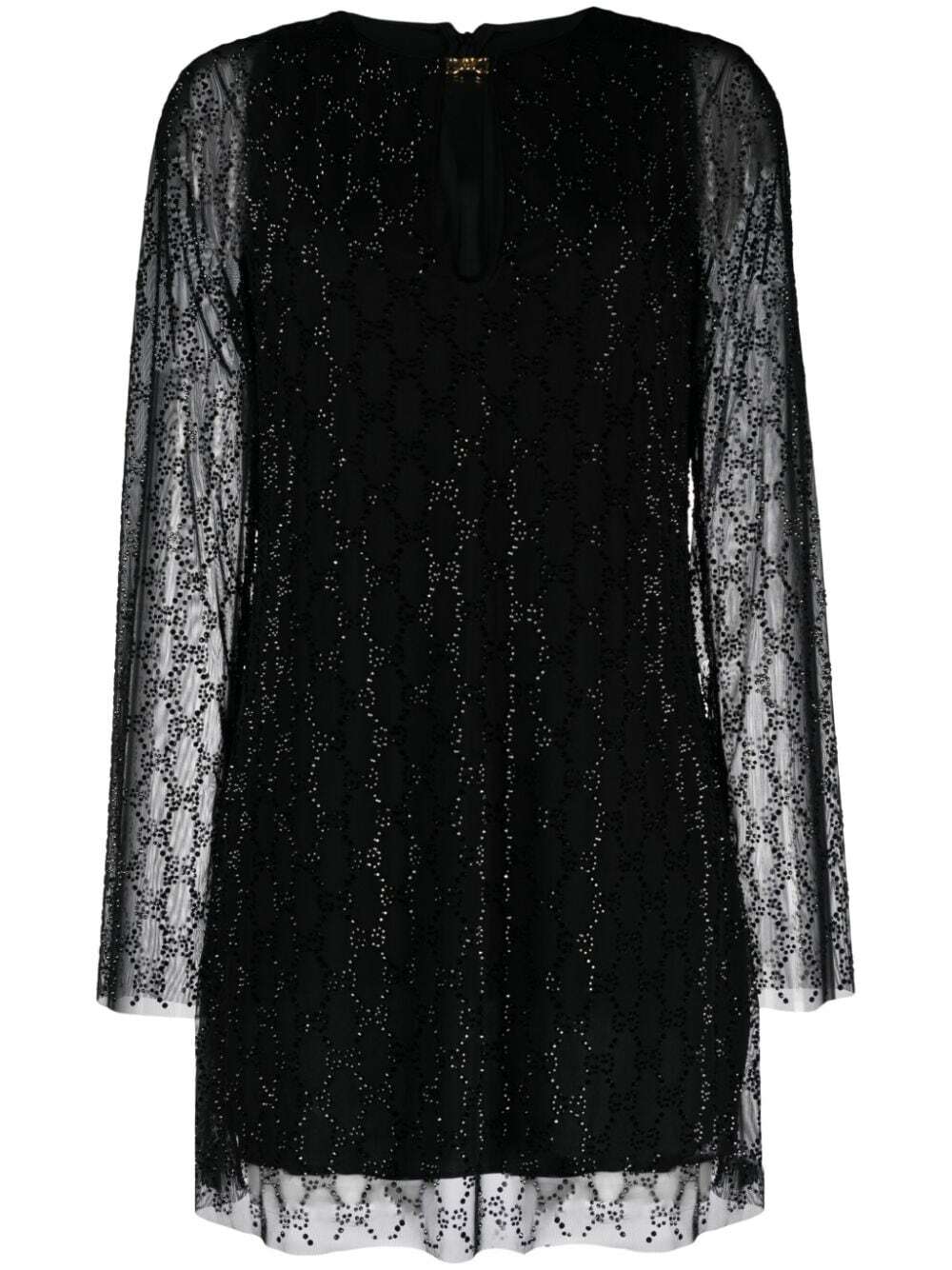 ◆GUCCI 23AW◆ クリスタル ジュエル ドレス / Black ◆ Gucci Crystal-embellished satin sandals Gucci