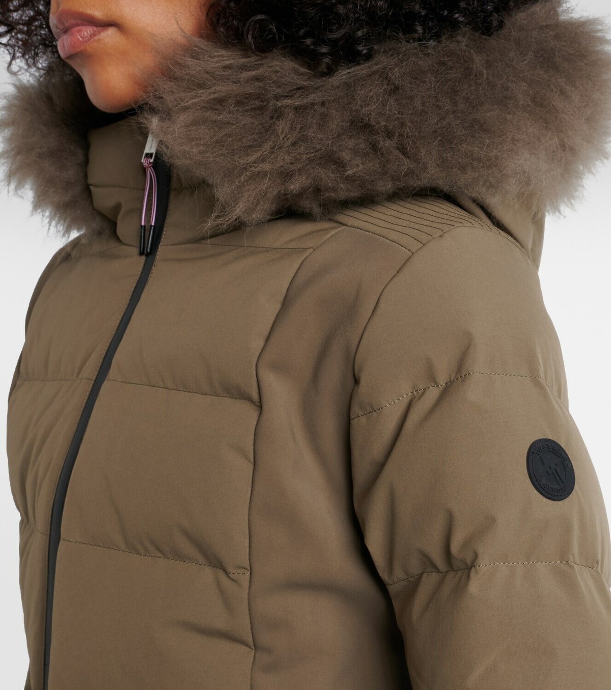 Yves Salomon Doudoune 64cm belted down jacket