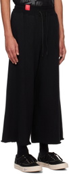 FUMITO GANRYU Black Reverse Baggy Sweatpants