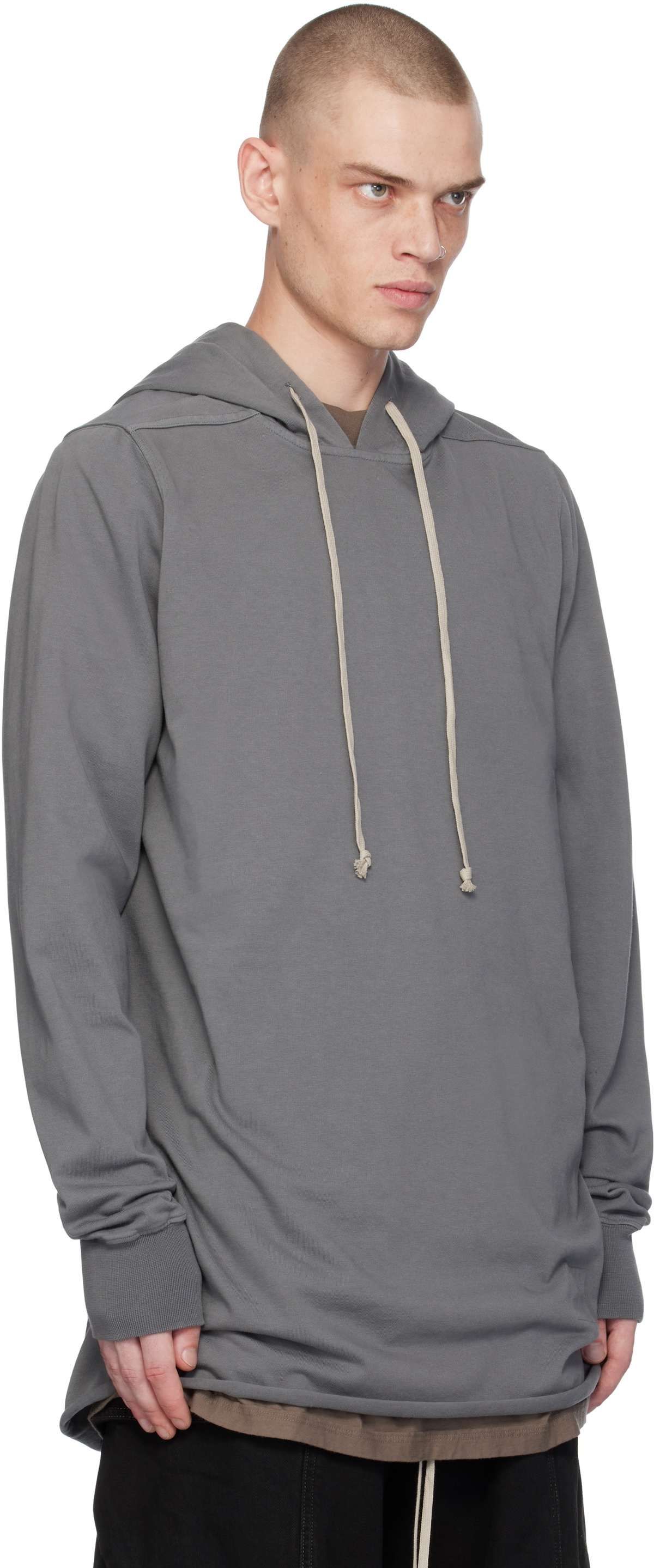 Rick Owens DRKSHDW Gray Porterville Pullover Hoodie