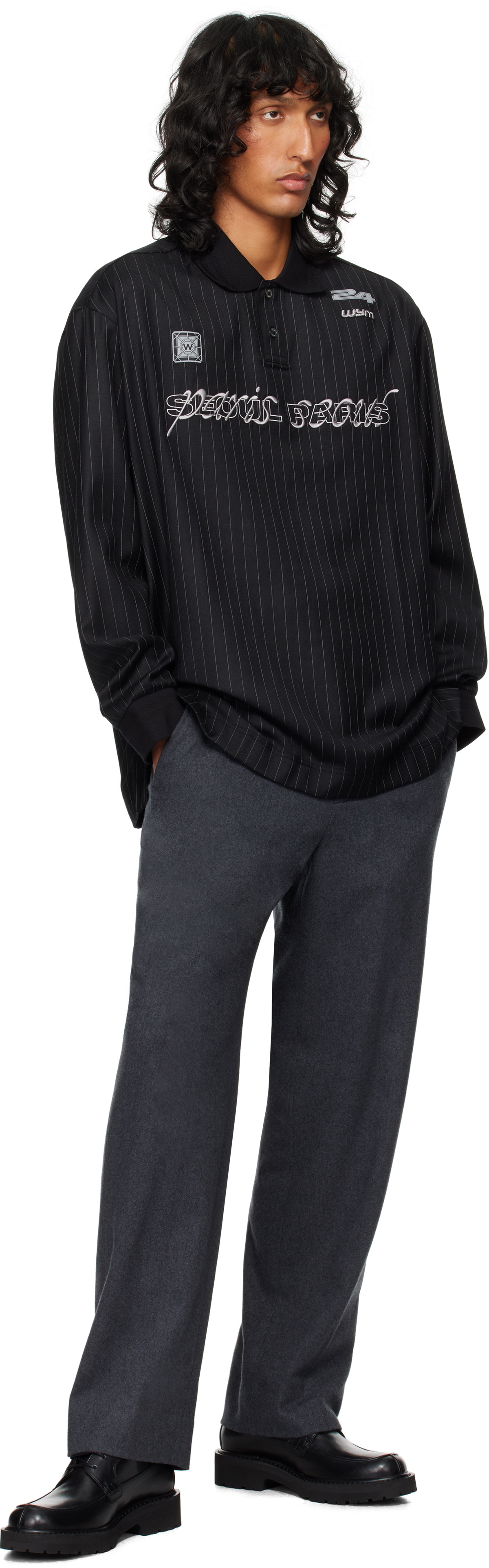 WOOYOUNGMI Black 'Paris Seoul' Polo Wooyoungmi