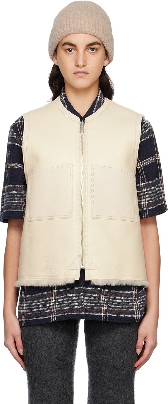Photo: Our Legacy White Reversible Shearling Vest