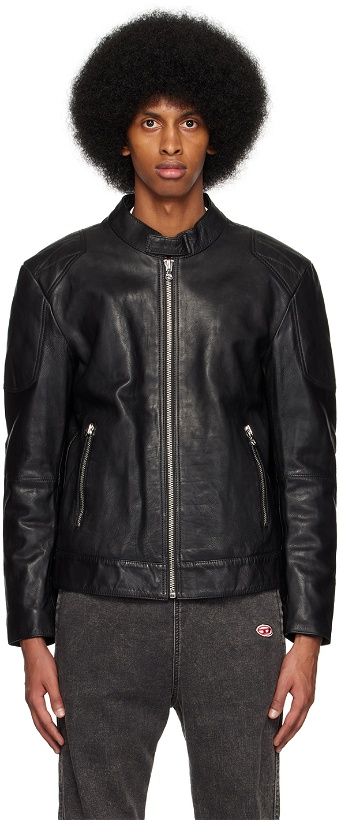 Photo: Diesel Black L-Ink-A Leather Jacket