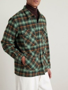 RRL - Checked Wool Overshirt - Green