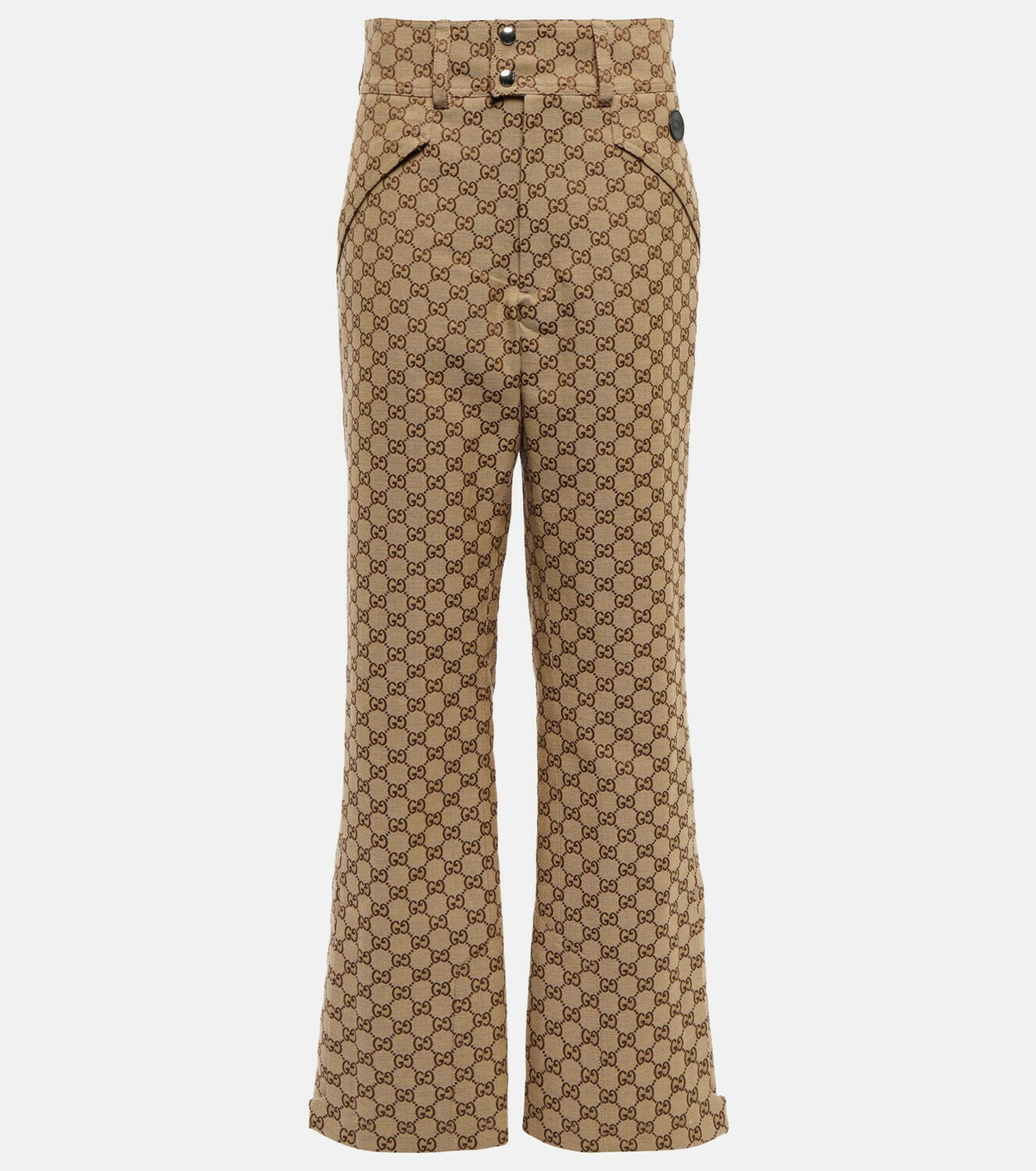 パンツ Gucci Flare Trousers In Gg Canvas Gucci - GG cotton canvas flared pants Gucci
