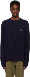 Maison Kitsuné Navy Fox Patch Sweater