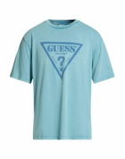 Guess Mens T-shirt Light in Blue