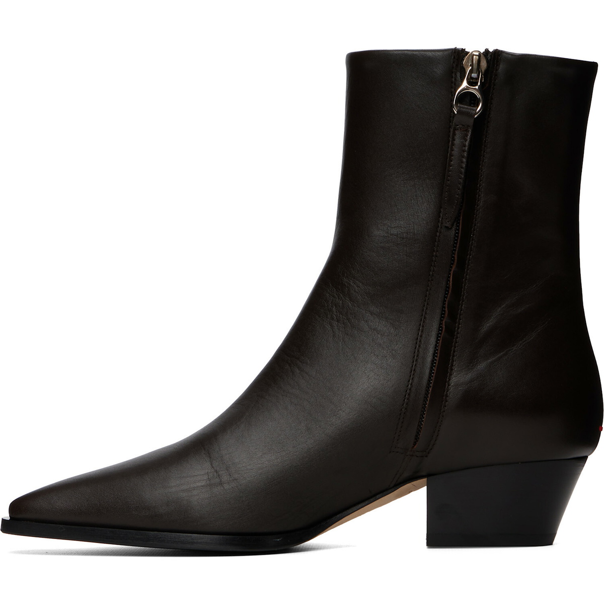 Aeyde Brown Baba Pointed Cowboy Boots