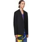 Maison Margiela Black Collarless Blazer