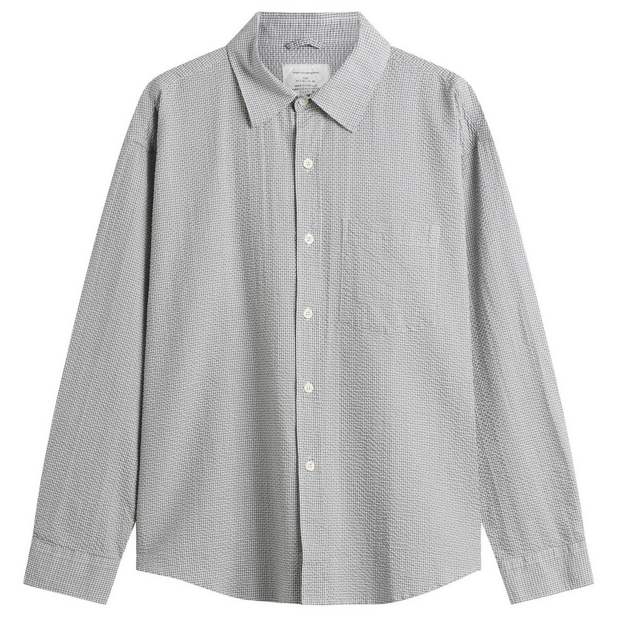 mfpen Men's Textured Check Executive Shirt in Bottle Grey