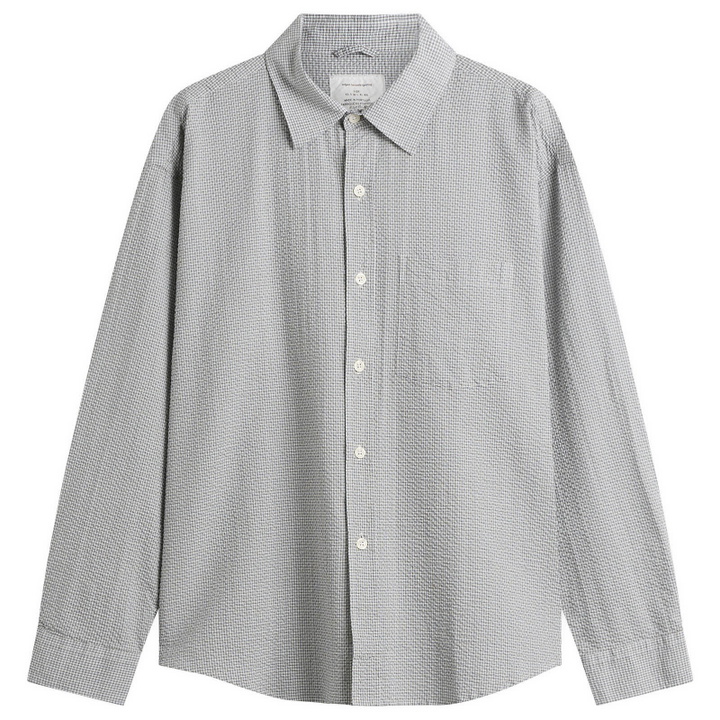 Photo: mfpen Men's Textured Check Executive Shirt in Bottle Grey