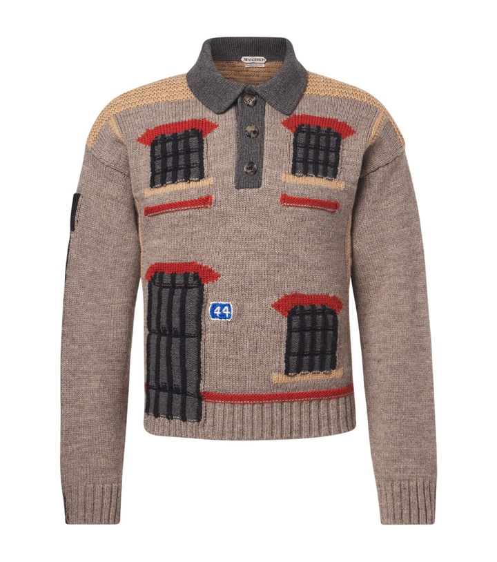Photo: JW Anderson Embroidered wool polo sweater