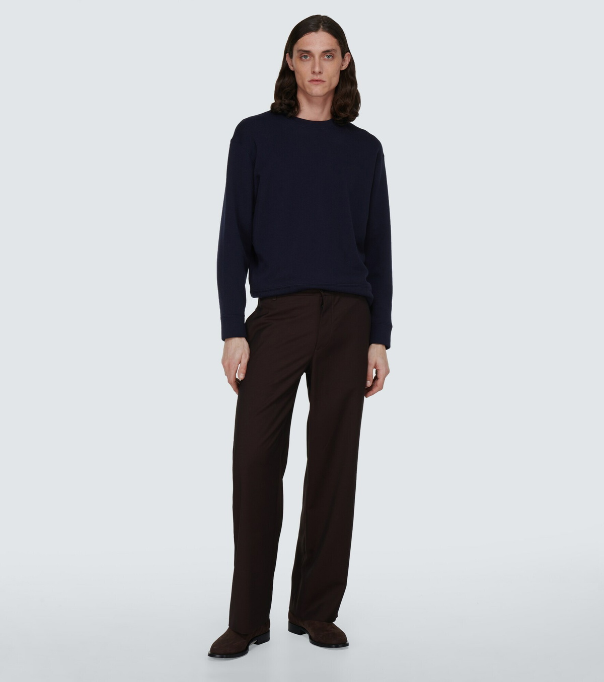 スウェット・トレーナー [The Row] Shai Sweater in Virgin Wool and Cotton The Row Shai-Sweater | antonioli | REVERSIBLE
