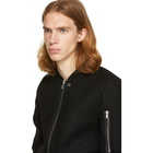 Rick Owens Black Wool Flight Bomber Jacket