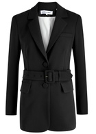 Veronica Beard Ryanne Dickey Belted Stretch-twill Blazer Black