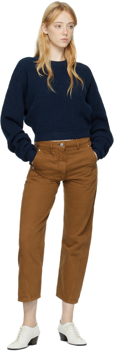 Quira SSENSE Exclusive Navy Raglan Sweater
