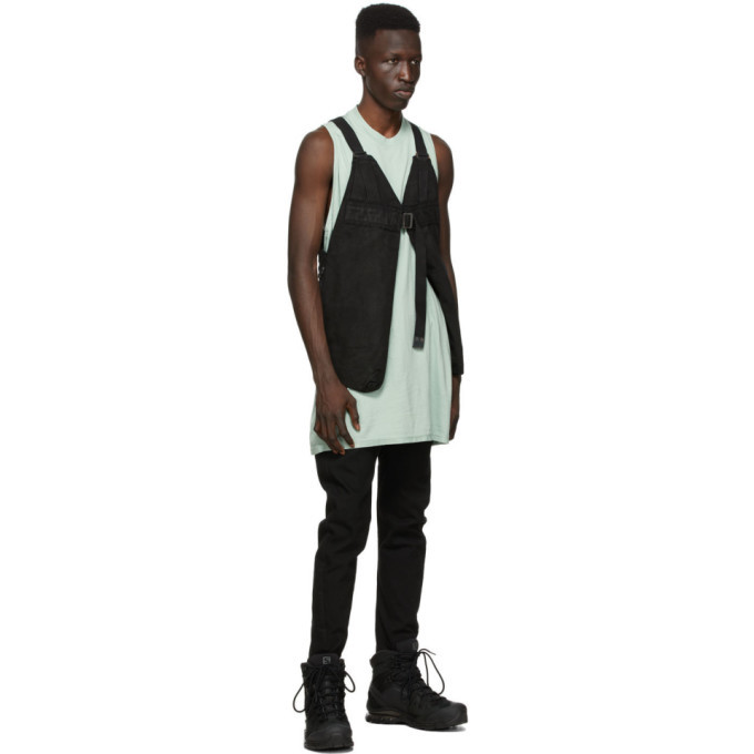 Boris Bidjan Saberi Black Vinyl Cotton Bag 2 Vest Boris Bidjan Saberi