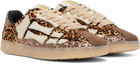 AMIRI Brown Leopard Pacific Bones Sneakers