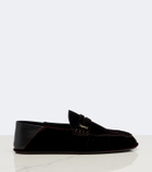 Saint Laurent Le Loafer velvet penny loafers