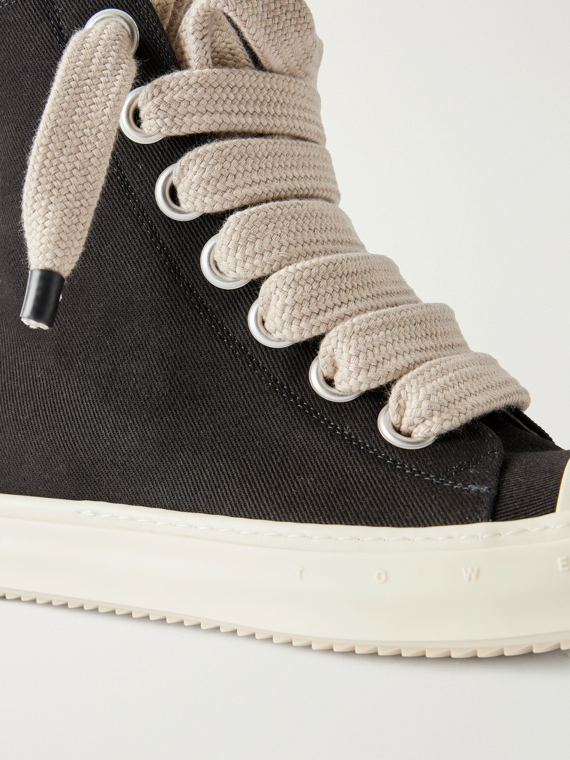 DRKSHDW by Rick Owens - Jumbolace Denim Sneakers - Black