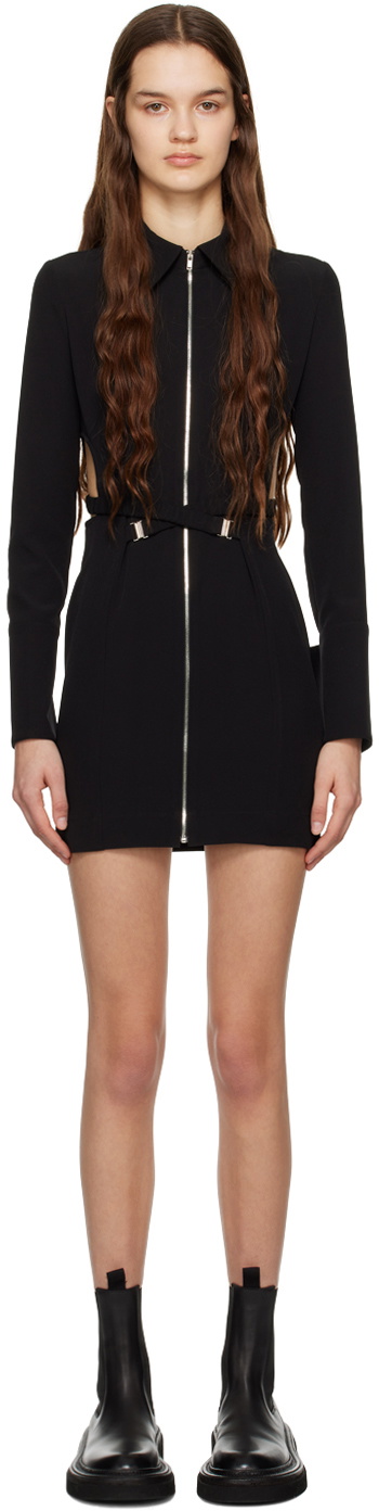 J KOO Black Cutout Minidress