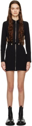 J KOO Black Cutout Minidress