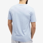 Maison Kitsuné Men's Chillax Fox Patch Regular T-Shirt in Beat Blue