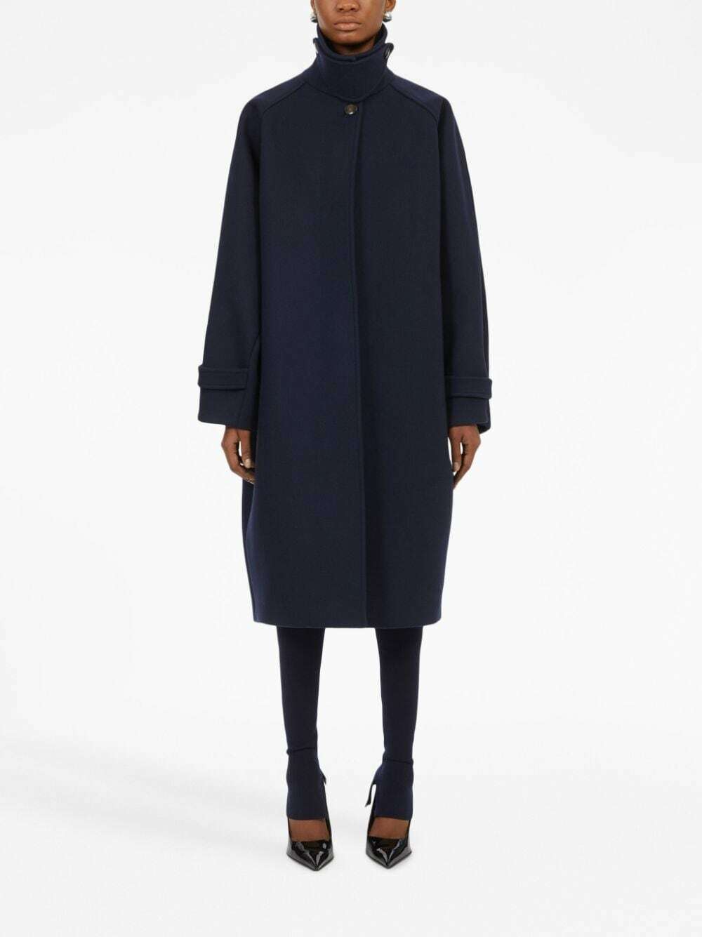 FERRAGAMO - Oversized Wool Single-breasted Coat Salvatore