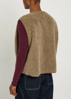 American Vintage Hoktown Fleece Vest Light Brown