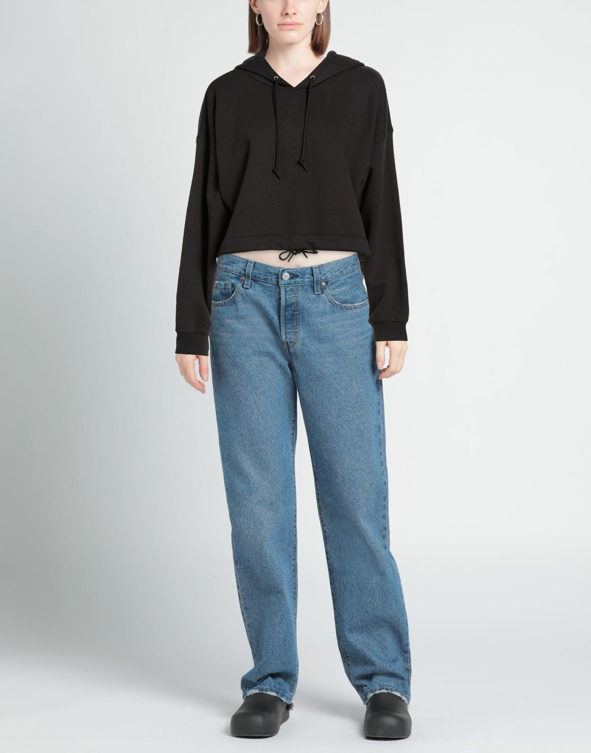 Good American Womens Sweatshirt in Black