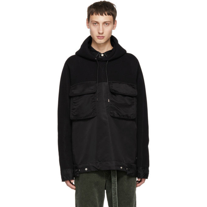 Photo: Sacai Black Sponge Sweat Hoodie