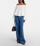 Dorothee Schumacher Soft Volume cotton poplin off-shoulder top