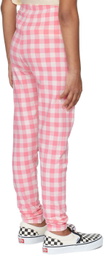Mini Rodini Kids Pink Gingham Check Leggings