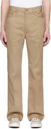 Nudie Jeans Beige Hazy Hank Trousers