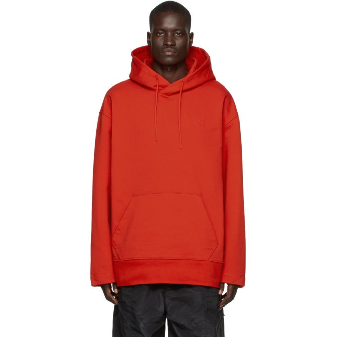 Photo: Y-3 Red Classic Chest Logo Hoodie
