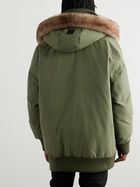 LOEWE - Shearling-Trimmed Cotton-Blend Jacket - Green