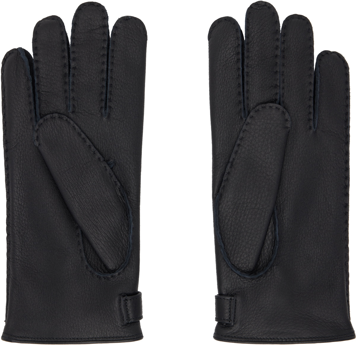 ZEGNA Black Deerskin Gloves