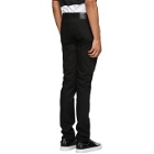 Givenchy Black Raw Edge Slim-Fit Jeans