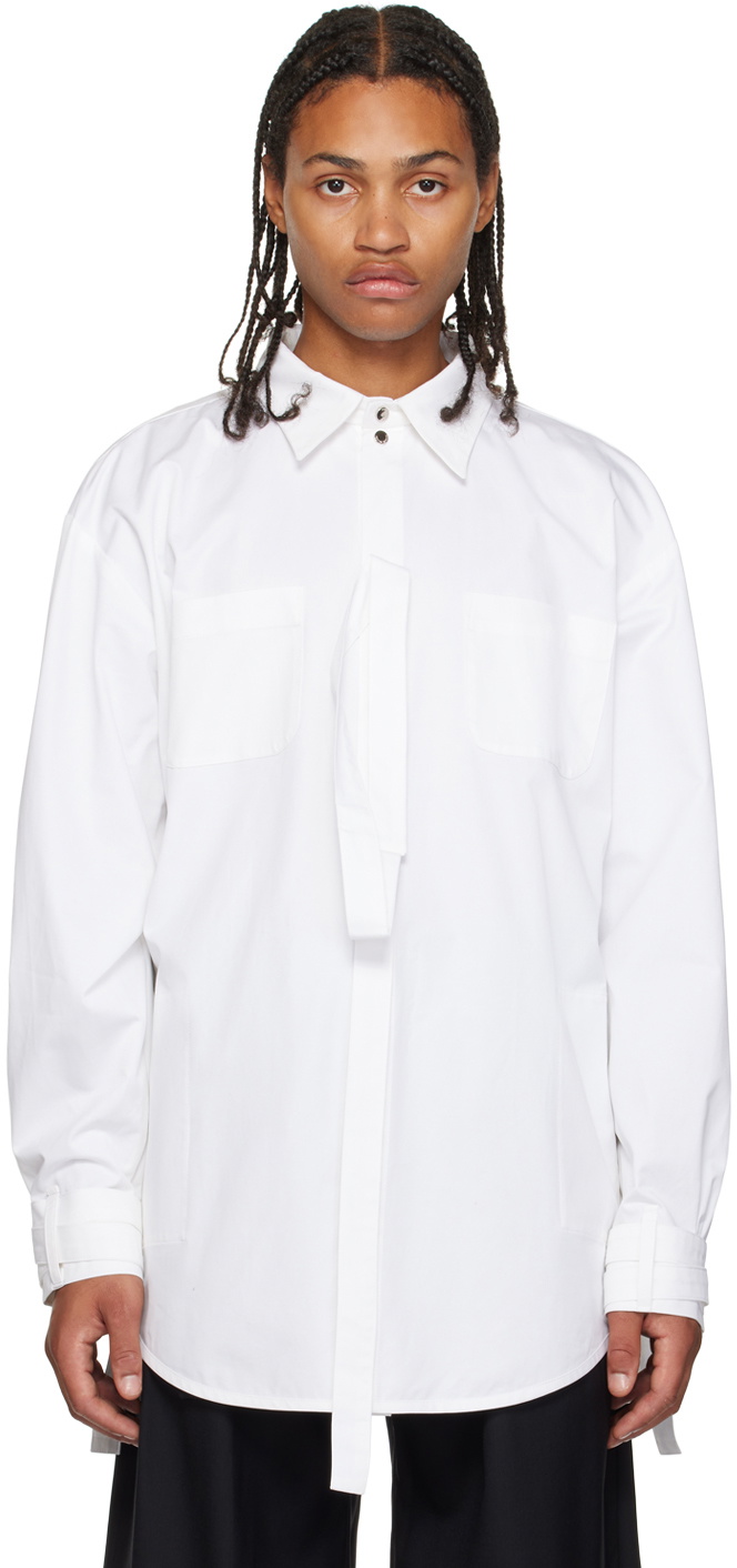 Parnell Mooney White Tie Shirt